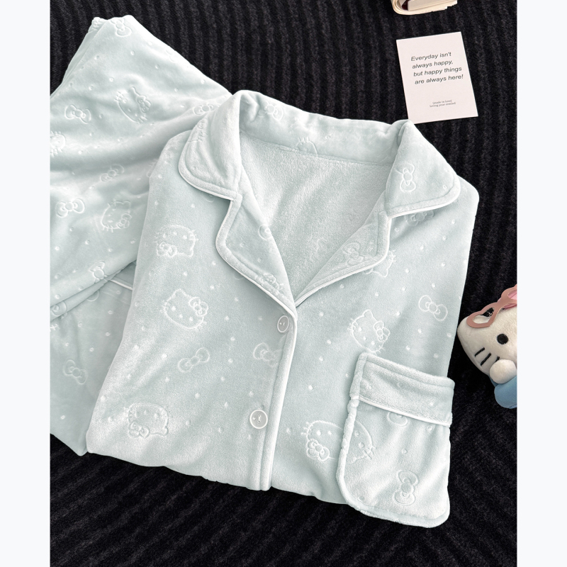 Pijamale pentru femei, stil fustă, design etnic, țesătură din bumbac țesut, mâneci lungi