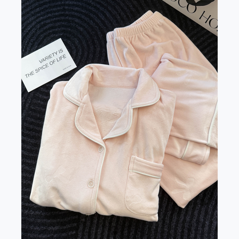 Pijamale pentru femei, stil fustă, design etnic, țesătură din bumbac țesut, mâneci lungi