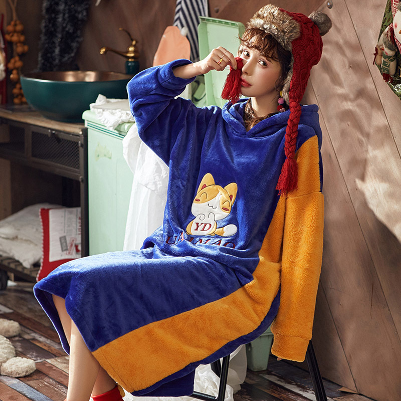 Set pijama din flanelă – stil dulce și drăguț, guler rotund, mâneci lungi, pantaloni, poliester 95–100%