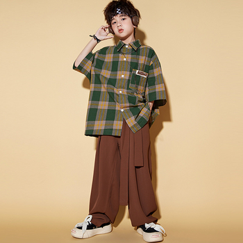 Vaikų unisex hip-hop gatvės šokių kostiumas, 100% poliesteris, vasara