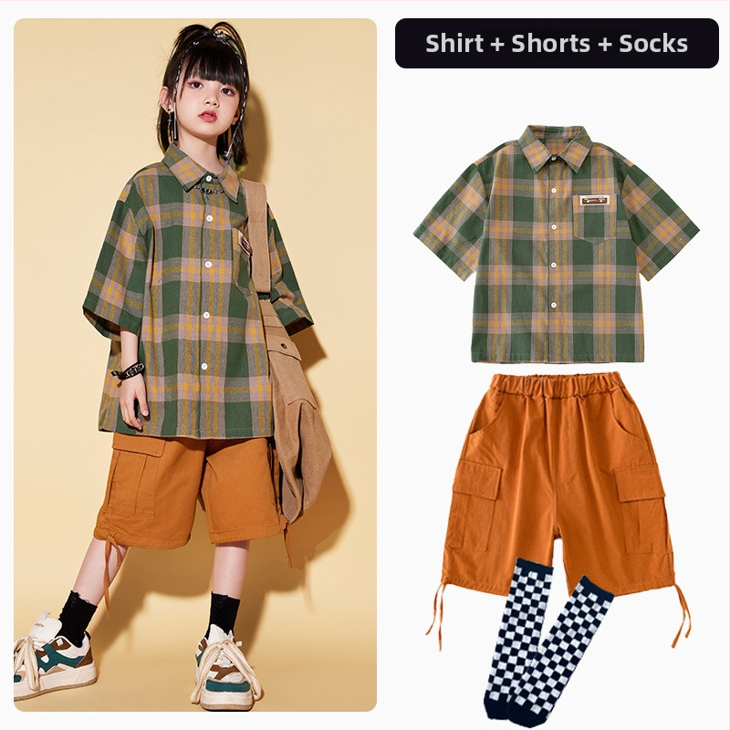 Vaikų unisex hip-hop gatvės šokių kostiumas, 100% poliesteris, vasara