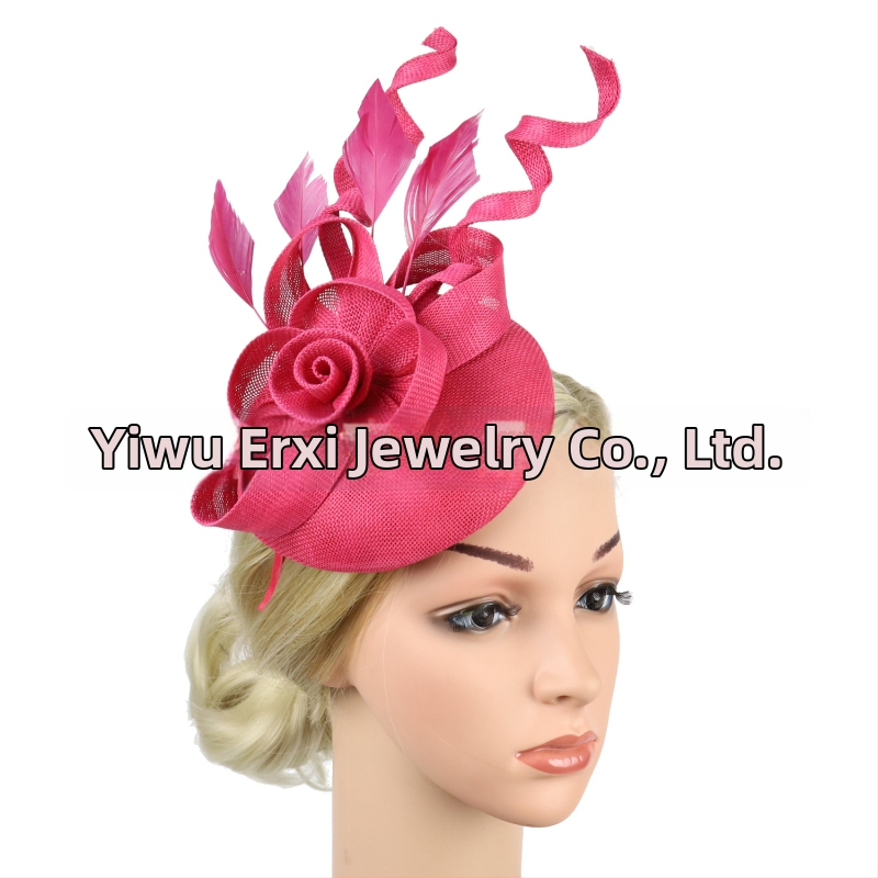 Rokām darināts spirālveida matu aksesuārs no mākslīgās konopes, ar vienas zobu spraudni, līgavām un ballēm