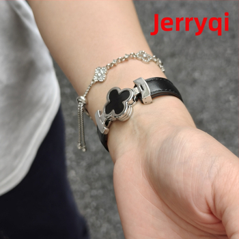 Brățară pentru ceas din piele naturală, cu cataramă magnetică în formă de trifoi cu patru foi, pentru Apple Watch, compatibilă cu modelele 6–11, lățimea conectării 18/20/22 mm, greutate aproximativ 20 g, lansare în 2025