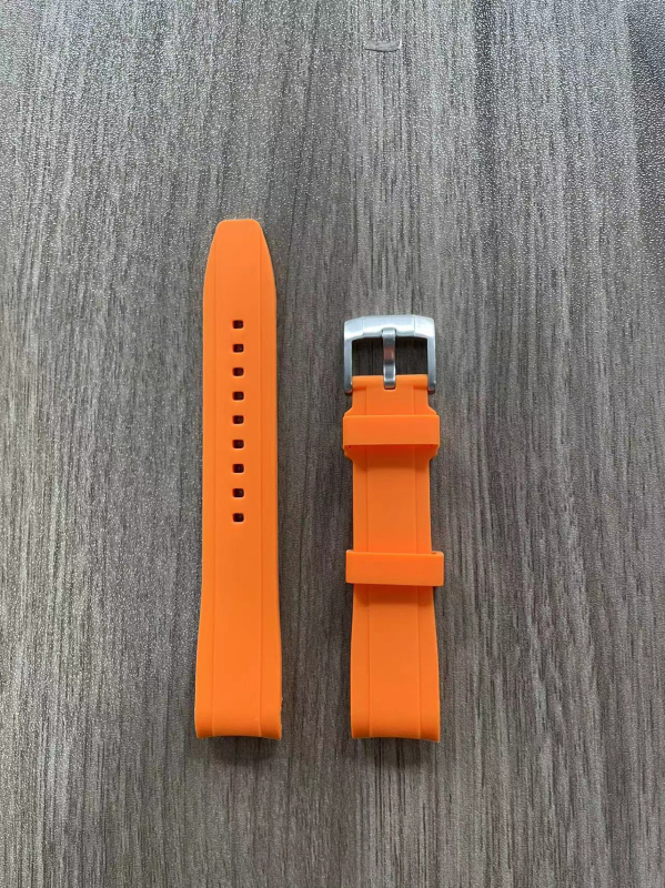 Brățară de ceas din silicon Huahang — compatibilă cu seria Omega x Swatch, design planetă-lună în arc