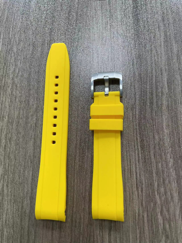 Brățară de ceas din silicon Huahang — compatibilă cu seria Omega x Swatch, design planetă-lună în arc