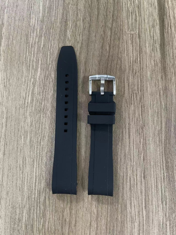 Brățară de ceas din silicon Huahang — compatibilă cu seria Omega x Swatch, design planetă-lună în arc