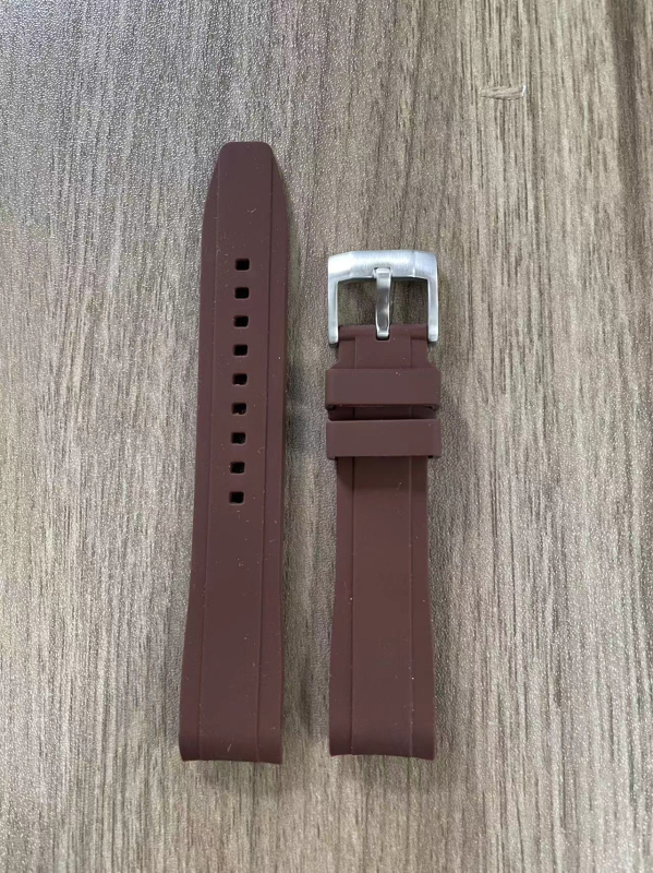 Brățară de ceas din silicon Huahang — compatibilă cu seria Omega x Swatch, design planetă-lună în arc