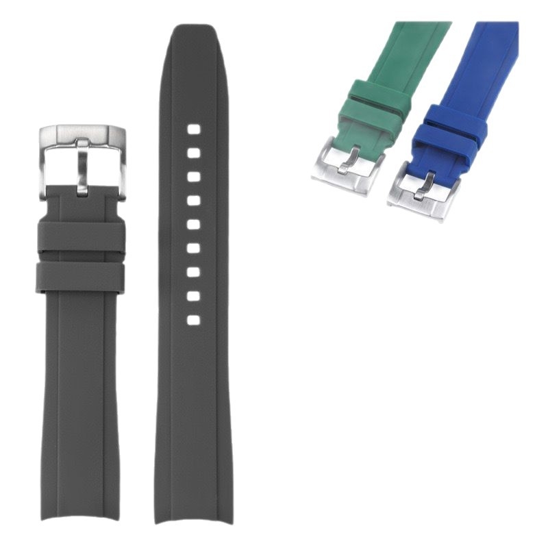 Brățară de ceas din silicon Huahang — compatibilă cu seria Omega x Swatch, design planetă-lună în arc