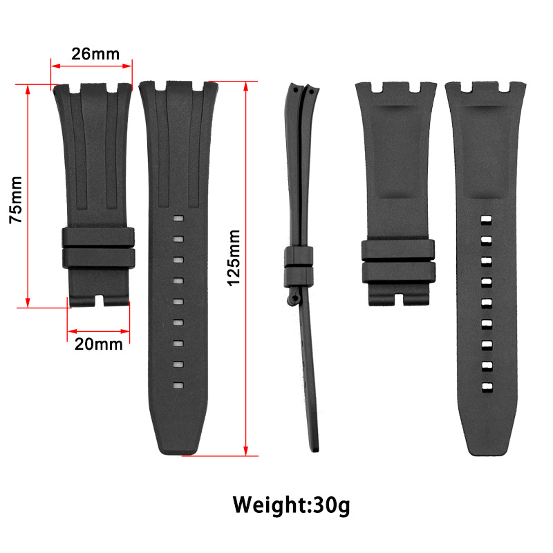 Remienok na hodinky z fluorovanej gumy pre GA2100/GM2100 (3. a 4. generácia) – jar 2024