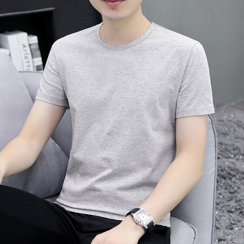 Majica kratkih rukava od češćenog pamuka 91–95%, klasičan slim kroj, okrugli izrez