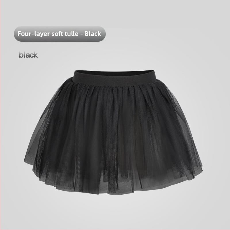 Παιδική φούστα τούλι με πλέγμα, στυλ πριγκίπισσα, 95% πολυεστέρας, για παιδιά άνω των 8 ετών