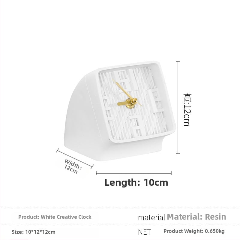 Irodai asztali dekorációs óra — könnyed luxus modern stílus, fém-márvány kivitelezés, polírozott, félig manuális és félig mechanikus kivitelezés