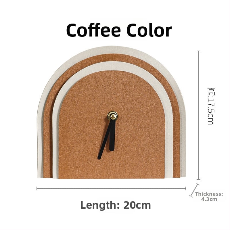 Irodai asztali dekorációs óra — könnyed luxus modern stílus, fém-márvány kivitelezés, polírozott, félig manuális és félig mechanikus kivitelezés