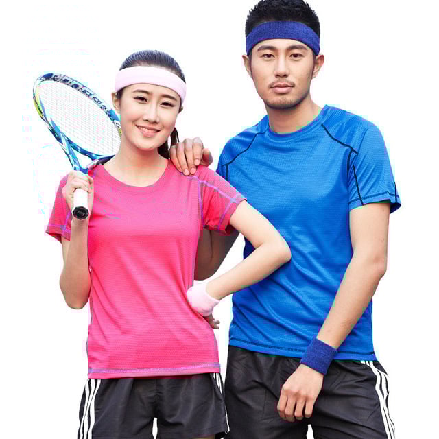 Πολυεστερική κοντομάνικη μπλούζα με στρογγυλό λαιμό, γρήγορο στέγνωμα και διαπνοή