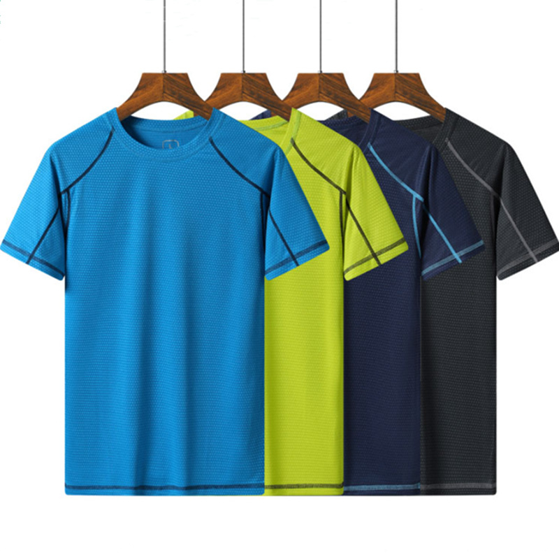 Πολυεστερική κοντομάνικη μπλούζα με στρογγυλό λαιμό, γρήγορο στέγνωμα και διαπνοή