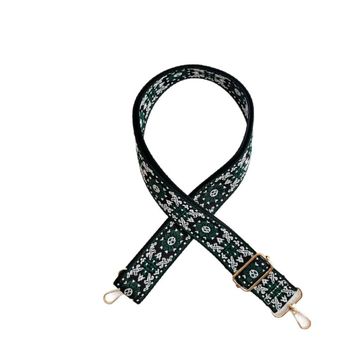 Poliesterski remen za torbu s geometrijskim jacquard uzorom, podesivi crossbody remen, zamjenski dodatak u stilu novog nacionalnog trenda