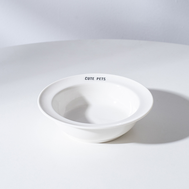 Керамична котешка купа за храна и вода на висока стойка с защита на шията и метална рамка, автоматично хранене