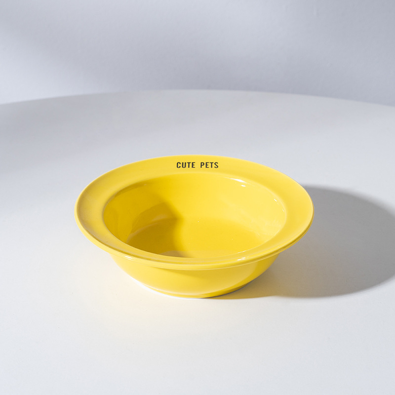 Керамична котешка купа за храна и вода на висока стойка с защита на шията и метална рамка, автоматично хранене