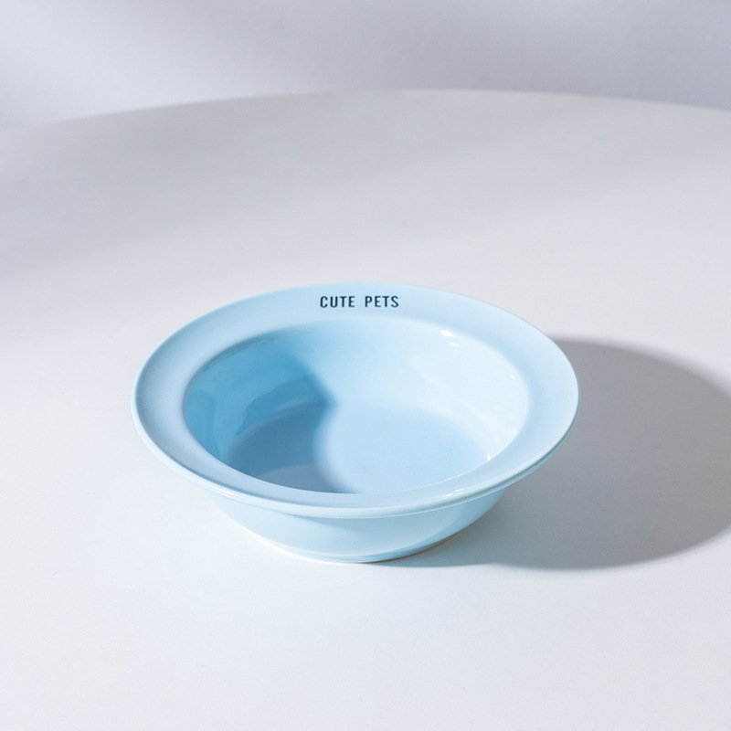 Керамична котешка купа за храна и вода на висока стойка с защита на шията и метална рамка, автоматично хранене