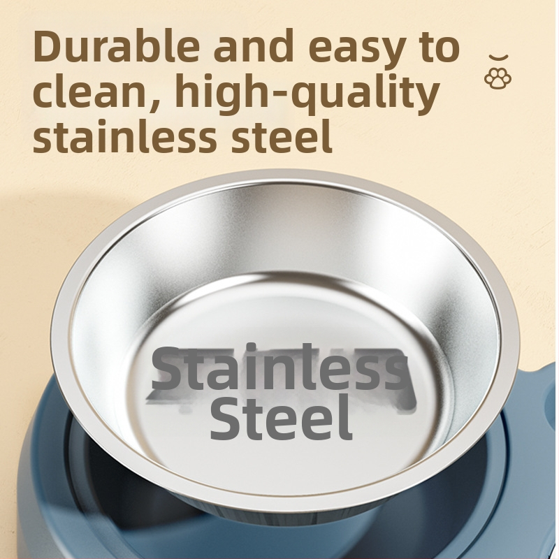 Котешка купа за храна и вода – пластмасова, марка Yanju, мултифункционален дизайн