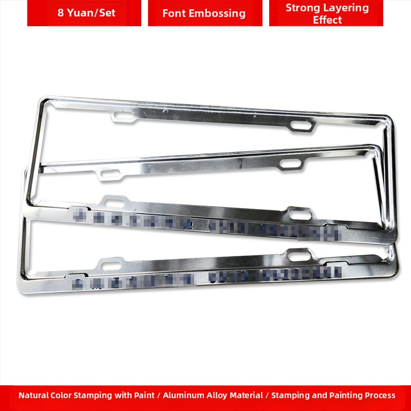 Automašīnas reģistrācijas numura rāmis no alumīnija sakausējuma ar individuālu logotipu (Modelis: 4S pielāgota rāmis; Materiāls: alumīnija sakausējums, magnezija sakausējums, nerūsējošs tērauds; Piemērojamie modeļi: mazs auto; Piederumu numurs: 001; Zīmols