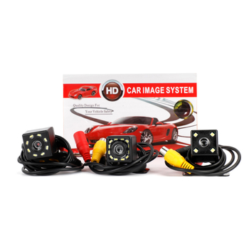 Automobilio galinio vaizdo kamera su fisheye plačiaekraniu, 12V, IP68 atsparumas vandeniui, reguliuojamas kampas