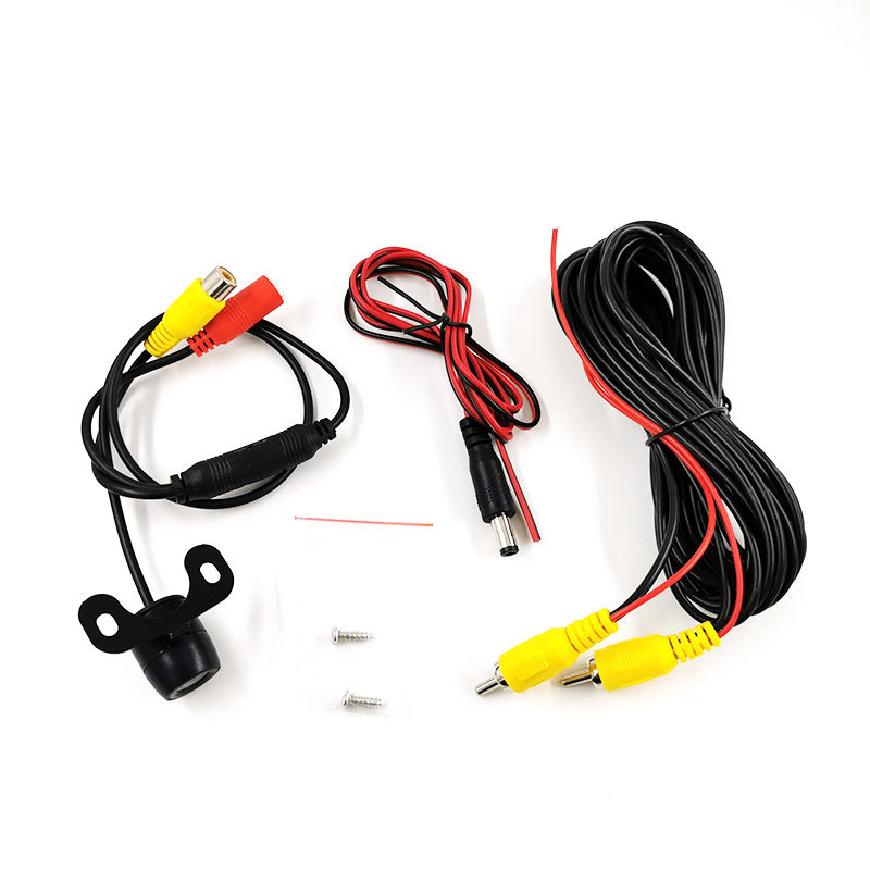 Automobilio galinio vaizdo kamera su fisheye plačiaekraniu, 12V, IP68 atsparumas vandeniui, reguliuojamas kampas