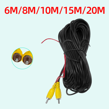 Видео управляваща линия за автомобилна задна камера - RCA удължителен кабел със тригер, 12V, AV видео сигнал