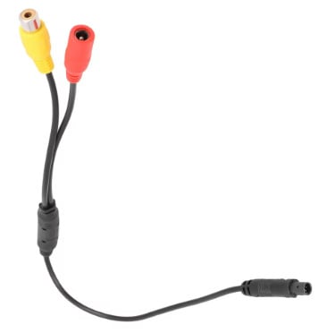 Видео управляваща линия за автомобилна задна камера - RCA удължителен кабел със тригер, 12V, AV видео сигнал