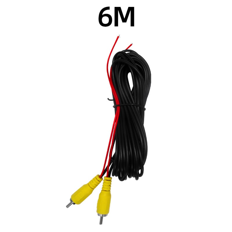 Видео управляваща линия за автомобилна задна камера - RCA удължителен кабел със тригер, 12V, AV видео сигнал