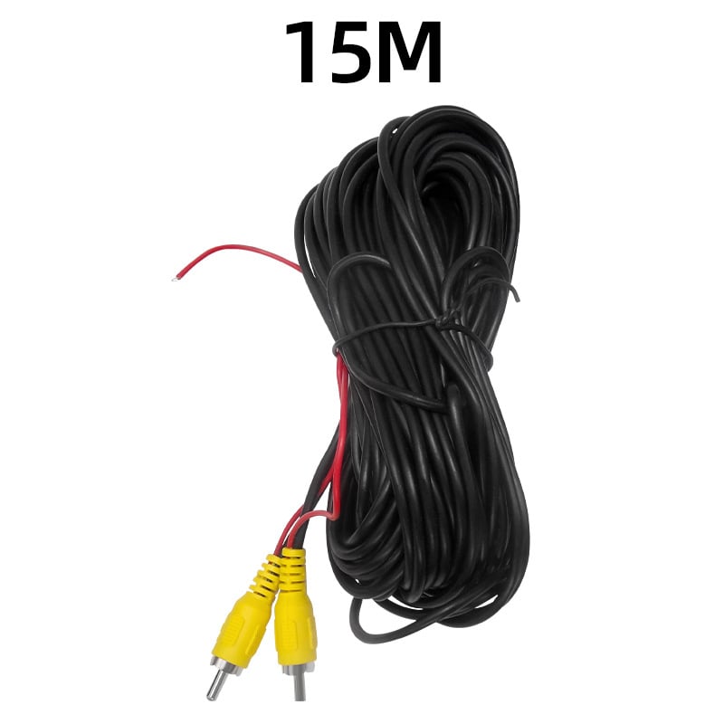 Видео управляваща линия за автомобилна задна камера - RCA удължителен кабел със тригер, 12V, AV видео сигнал