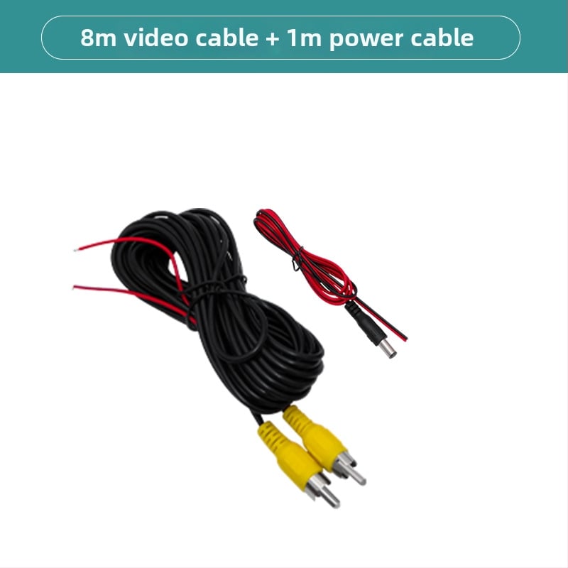 Видео управляваща линия за автомобилна задна камера - RCA удължителен кабел със тригер, 12V, AV видео сигнал