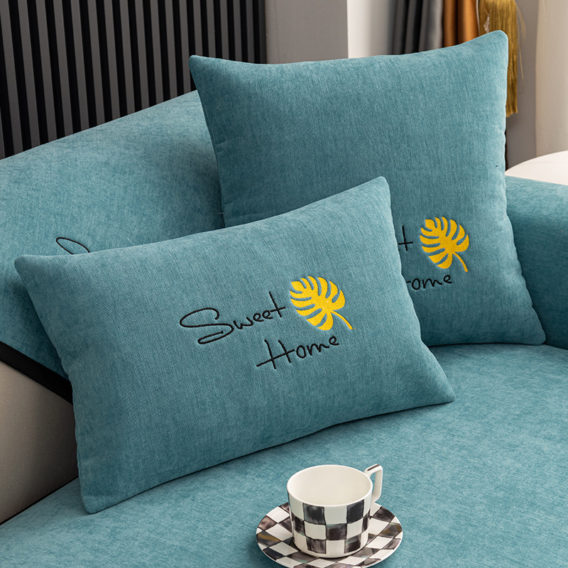Skandinavska jastučnica za kauč i ured, pliš navlaka, punjenje PP pamuk, prilagodljivo, uzorak s slovima, vezenje/otisak