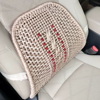 Rankomis austas automobilio juosmens atramos pagalvė, ledinio šilko audinys, medvilnės užpildas, universalus prisitaikymas, visoms sezonoms