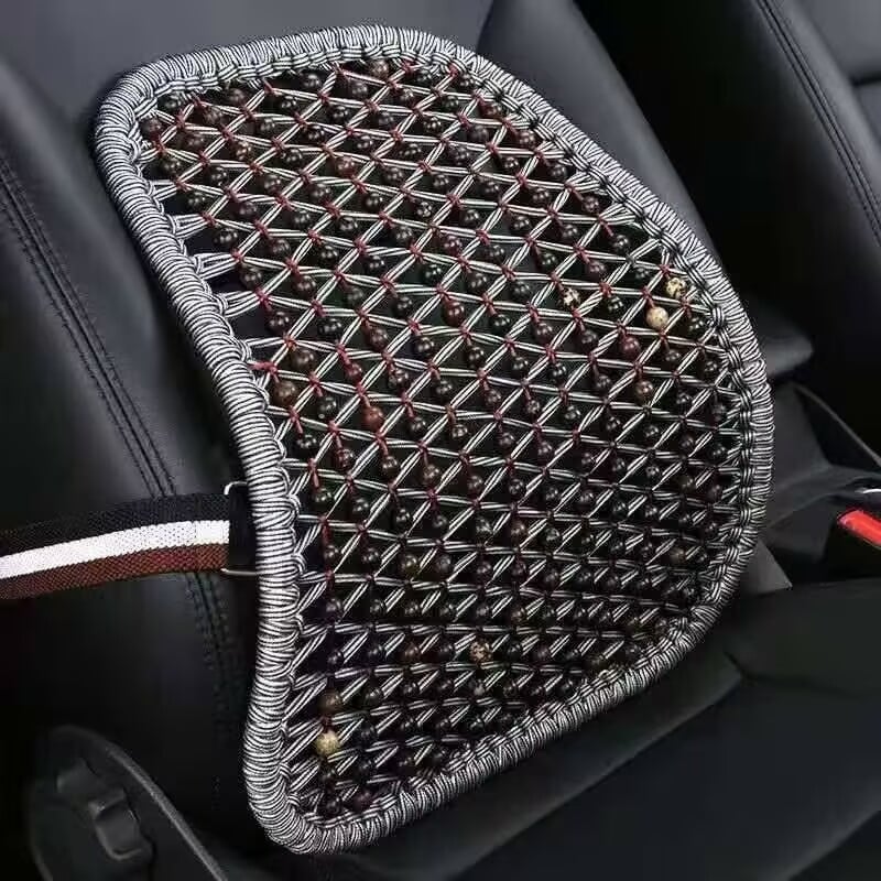 Rankomis austas automobilio juosmens atramos pagalvė, ledinio šilko audinys, medvilnės užpildas, universalus prisitaikymas, visoms sezonoms