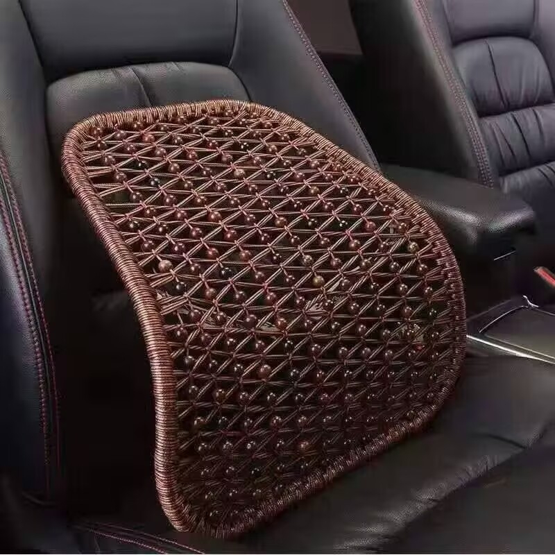 Rankomis austas automobilio juosmens atramos pagalvė, ledinio šilko audinys, medvilnės užpildas, universalus prisitaikymas, visoms sezonoms