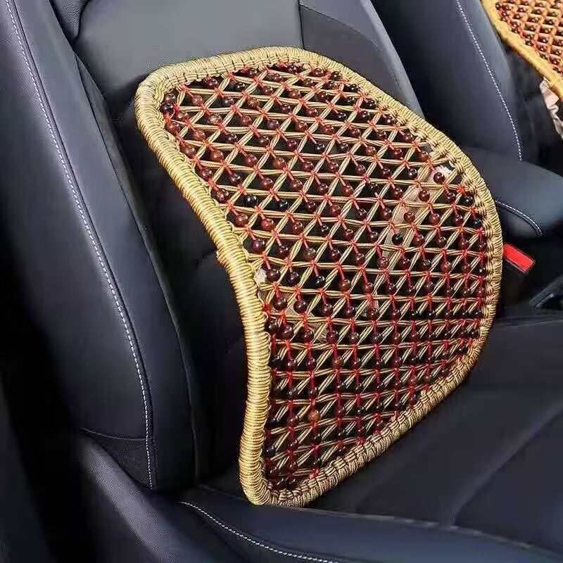 Rankomis austas automobilio juosmens atramos pagalvė, ledinio šilko audinys, medvilnės užpildas, universalus prisitaikymas, visoms sezonoms