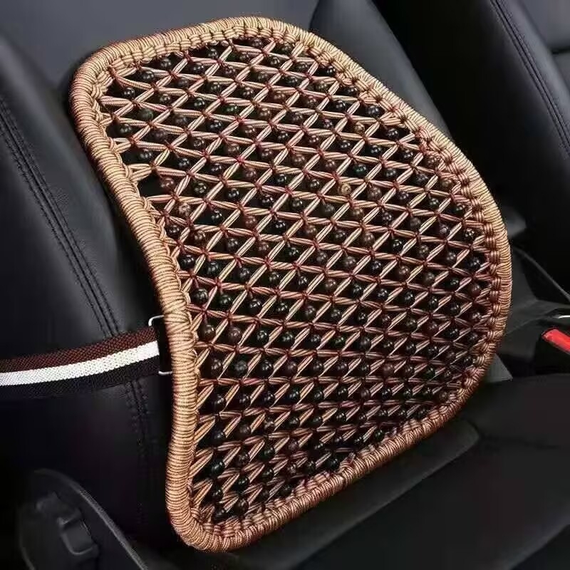 Rankomis austas automobilio juosmens atramos pagalvė, ledinio šilko audinys, medvilnės užpildas, universalus prisitaikymas, visoms sezonoms
