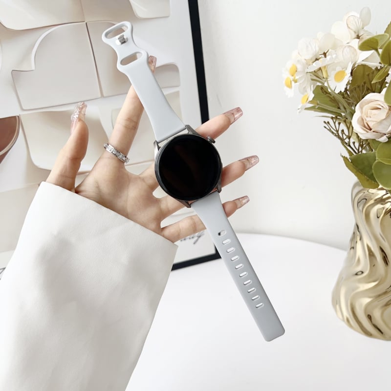 Szilikon óraszíj, kompatibil Samsung, Apple, Garmin és Huawei modelljeivel, egyszerű stílus, csattal