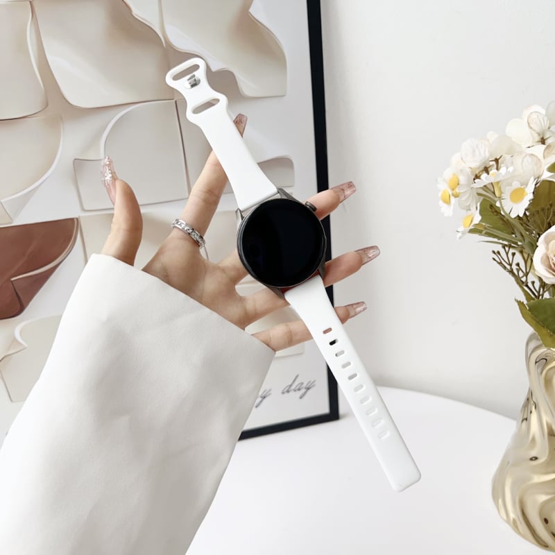 Szilikon óraszíj, kompatibil Samsung, Apple, Garmin és Huawei modelljeivel, egyszerű stílus, csattal
