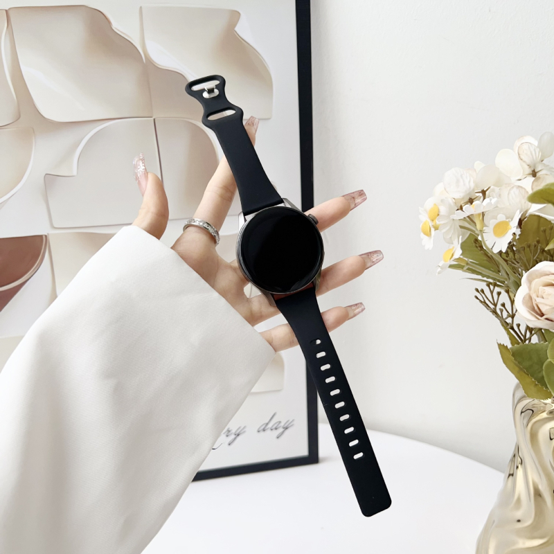 Szilikon óraszíj, kompatibil Samsung, Apple, Garmin és Huawei modelljeivel, egyszerű stílus, csattal