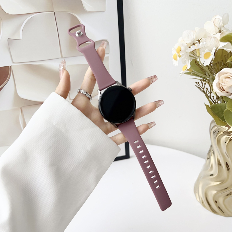 Szilikon óraszíj, kompatibil Samsung, Apple, Garmin és Huawei modelljeivel, egyszerű stílus, csattal