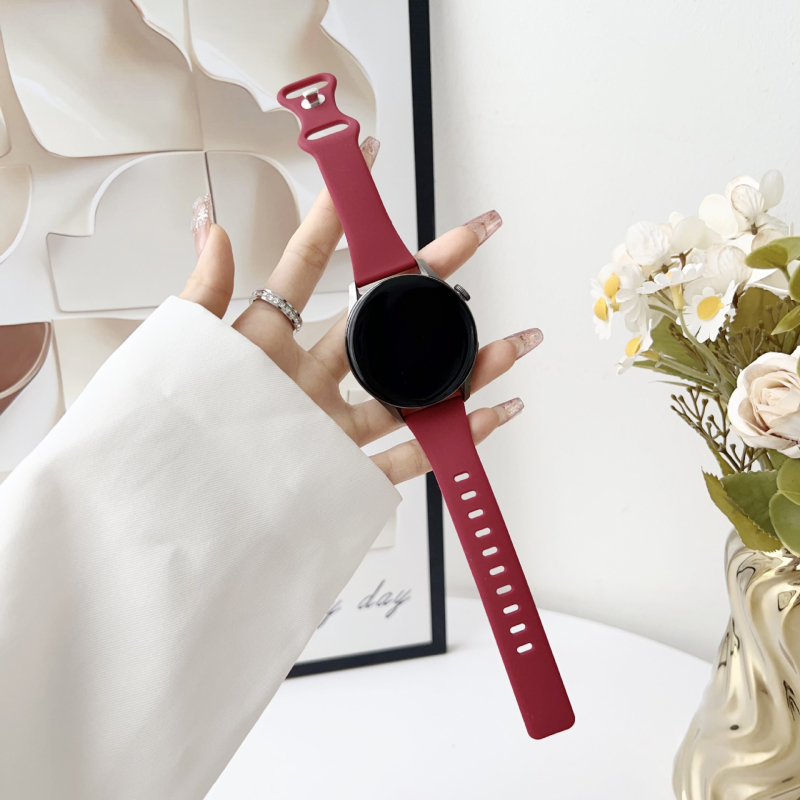 Szilikon óraszíj, kompatibil Samsung, Apple, Garmin és Huawei modelljeivel, egyszerű stílus, csattal