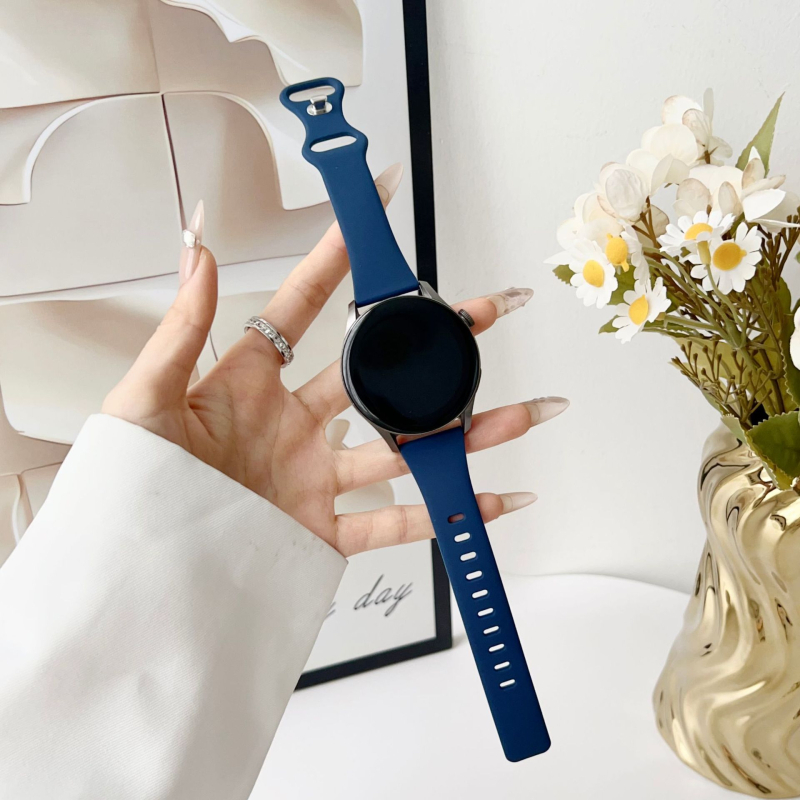 Szilikon óraszíj, kompatibil Samsung, Apple, Garmin és Huawei modelljeivel, egyszerű stílus, csattal