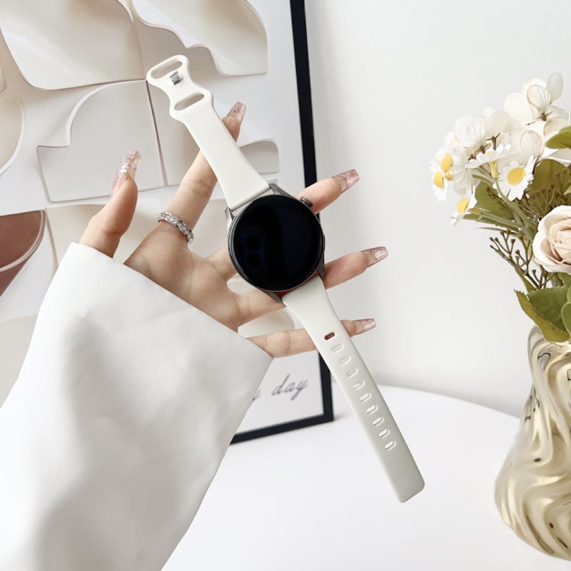 Szilikon óraszíj, kompatibil Samsung, Apple, Garmin és Huawei modelljeivel, egyszerű stílus, csattal