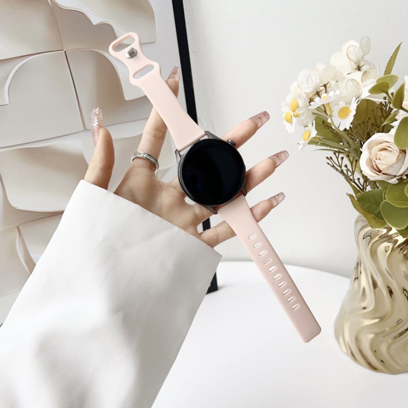 Szilikon óraszíj, kompatibil Samsung, Apple, Garmin és Huawei modelljeivel, egyszerű stílus, csattal
