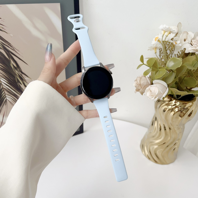 Szilikon óraszíj, kompatibil Samsung, Apple, Garmin és Huawei modelljeivel, egyszerű stílus, csattal