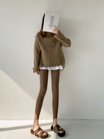 Korejskog stila ženske leggings s visokim strukom, pogodne za nošenje izvana, jesen-zima, mršavljenje struka, uski kroj, za sport i jogu
