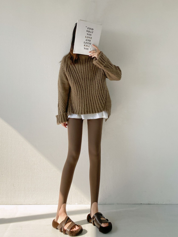 Korejskog stila ženske leggings s visokim strukom, pogodne za nošenje izvana, jesen-zima, mršavljenje struka, uski kroj, za sport i jogu