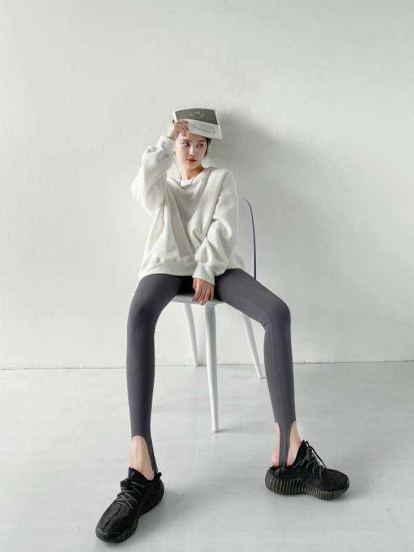 Korejskog stila ženske leggings s visokim strukom, pogodne za nošenje izvana, jesen-zima, mršavljenje struka, uski kroj, za sport i jogu